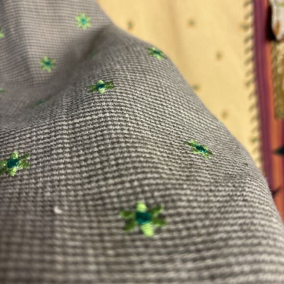 Vtg Up Cycled Patchwork Jacket XL Embroidered Lagenlook Teacher Pockets Oversize - Picture 10 of 16